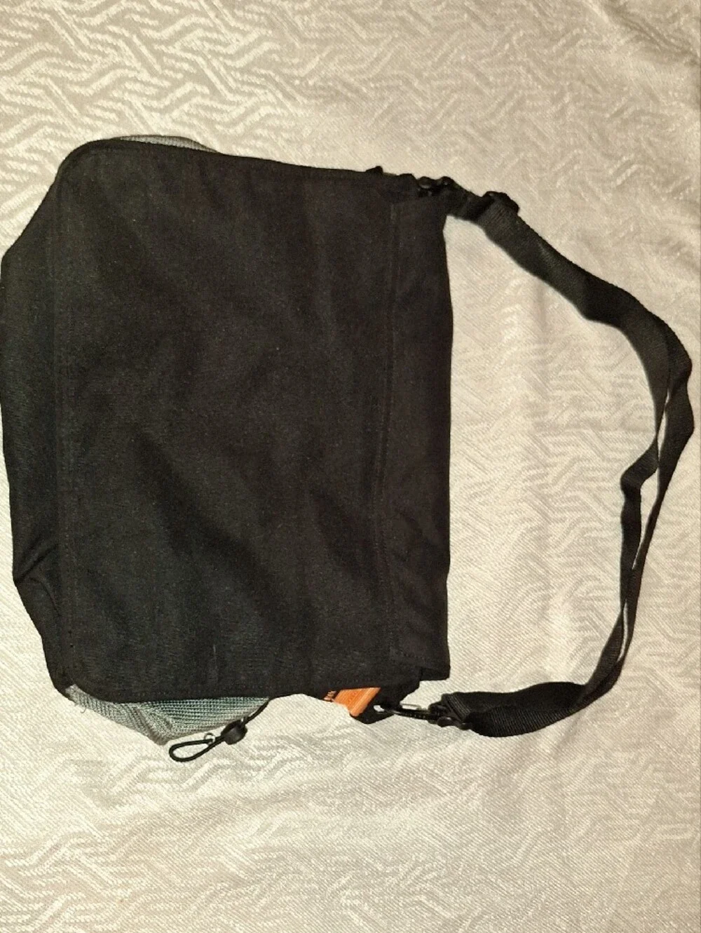 ESPIRIT Black and Gray Men's Messenger Bag with Utility Pouch